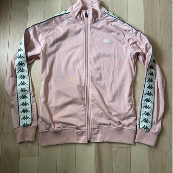 Classic Kappa 222 Banda Wanniston track jacket in baby pink w - Picture 2 of 8